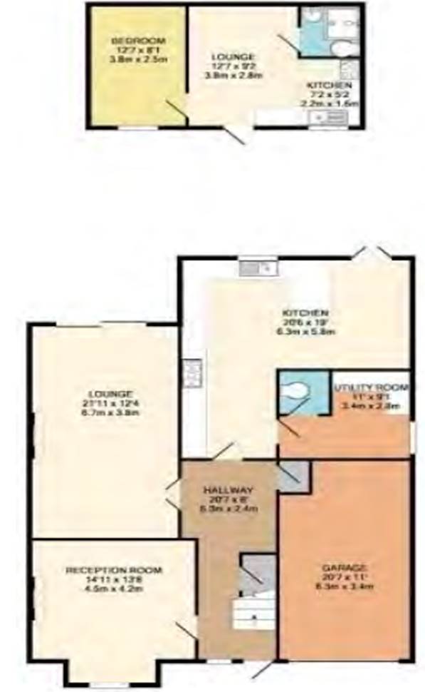 A floor plan of a house

Description automatically generated