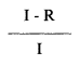 Formula - I subtract R divide by I