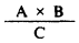 Formula - (A multiply by B) divide by C