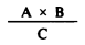 Formula - A multiply by B divide by C