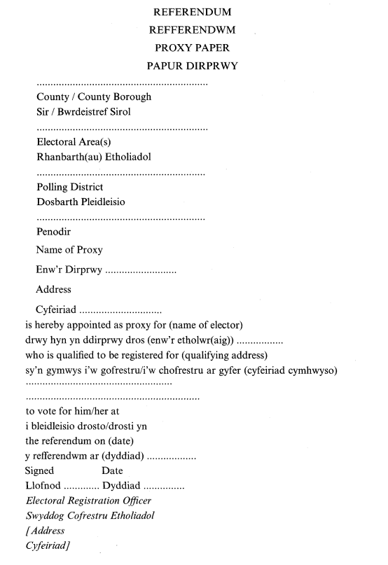 PROXY PAPER: REFERENDUM IN WALES, Image 1 of 4